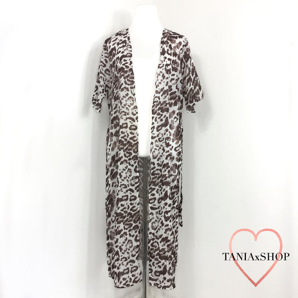 Leopard Kimono Duster - Picture 2 of 7